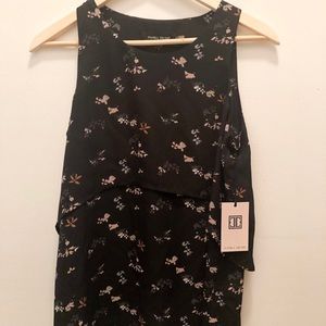 Ivanka Trump Black Floral Blouse